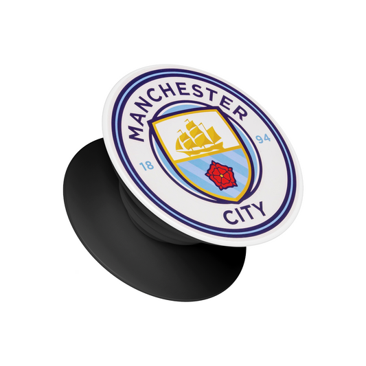 Manchester City pop socket – phone grip and stand with official MCFC crest by Stick-On