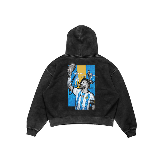 Argentine Football Champion Acid Wash Hoodie – Victory Edition