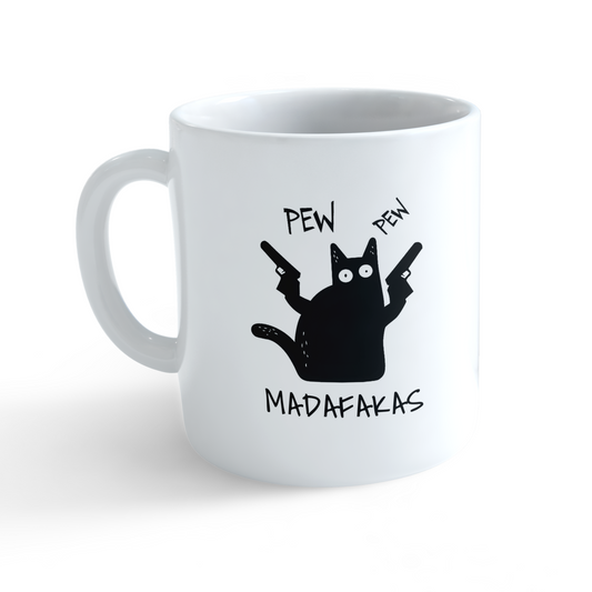 Funny Cat Lover Mug – Pew Pew & More Cats