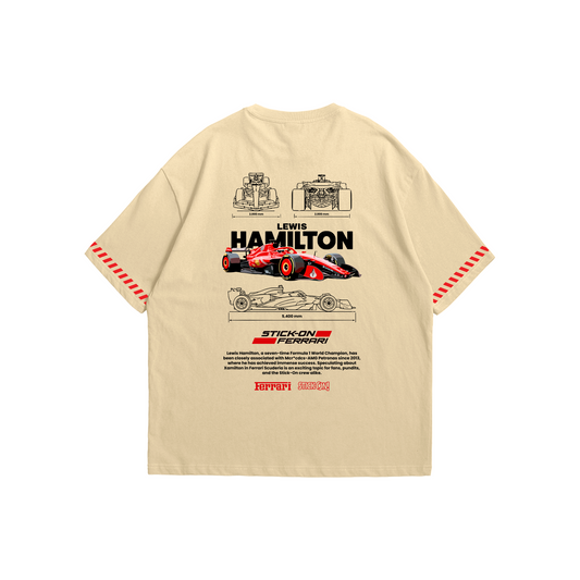Lewis Hamilton x Ferrari Drop Shoulder T-Shirt – Scuderia Edition