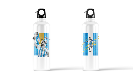 Lionel Messi Argentina World Cup Sublimation Water Bottle – 500ml