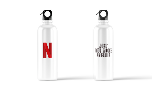 Netflix “Just One More Episode” Sublimation Water Bottle – 500ml