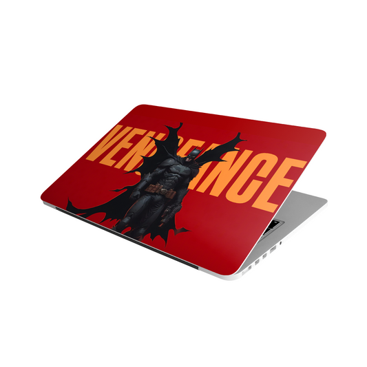 Batman “Vengeance” MacBook case – red and black laptop cover, Stick-On superhero collection