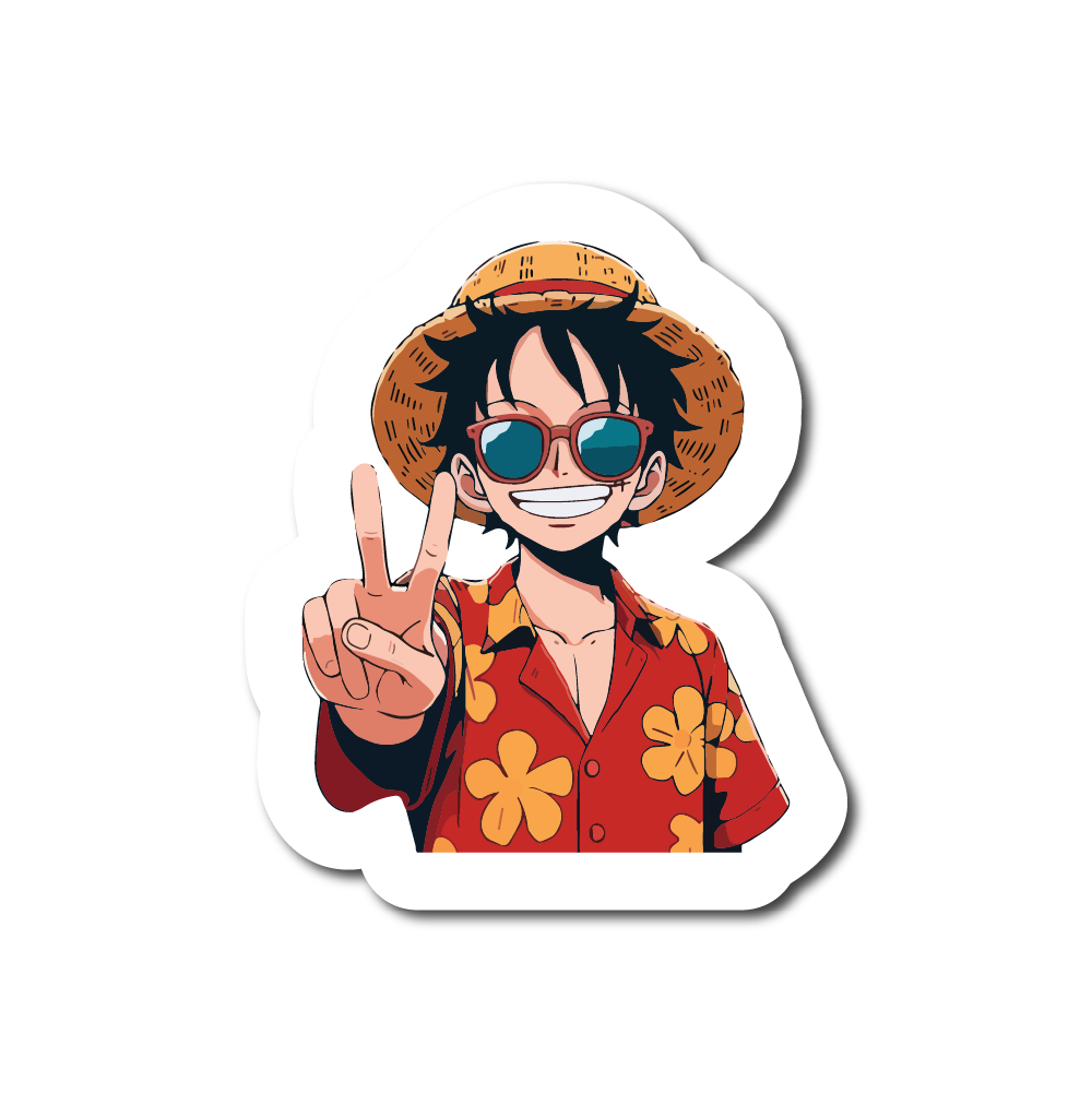 Luffy Peace Sticker