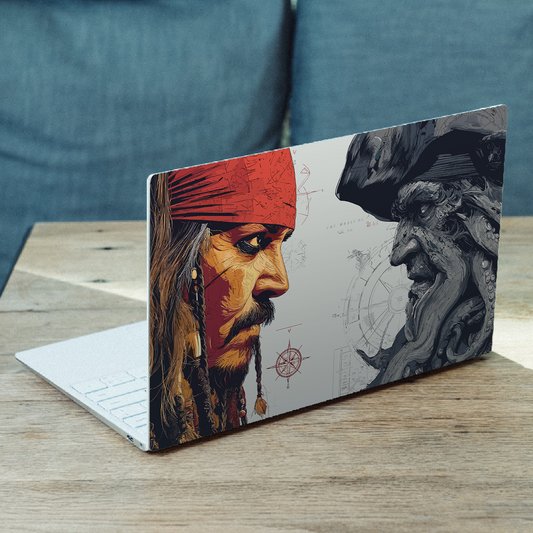 Jack Sparrow vs Davy Jones MacBook Case – Pirate Themed Laptop Skin
