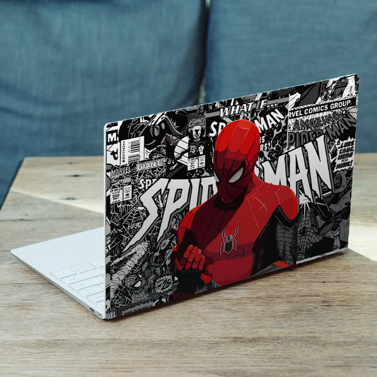 Spider-Man Comic Collage MacBook Case – Red & Black