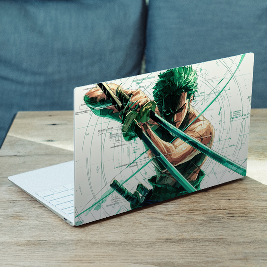 Roronoa Zoro Three-Sword Style MacBook Case – Green & White