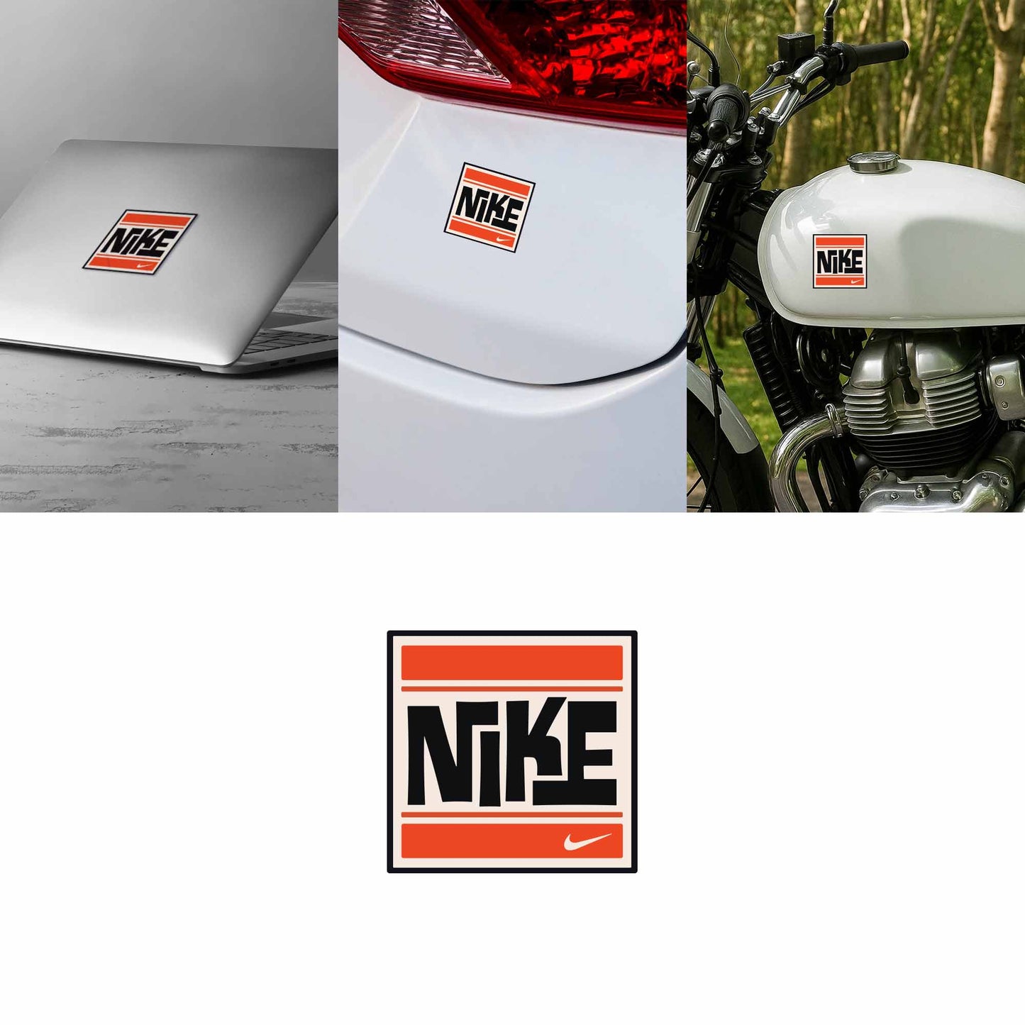 Nike (Retro Block Style) Sticker