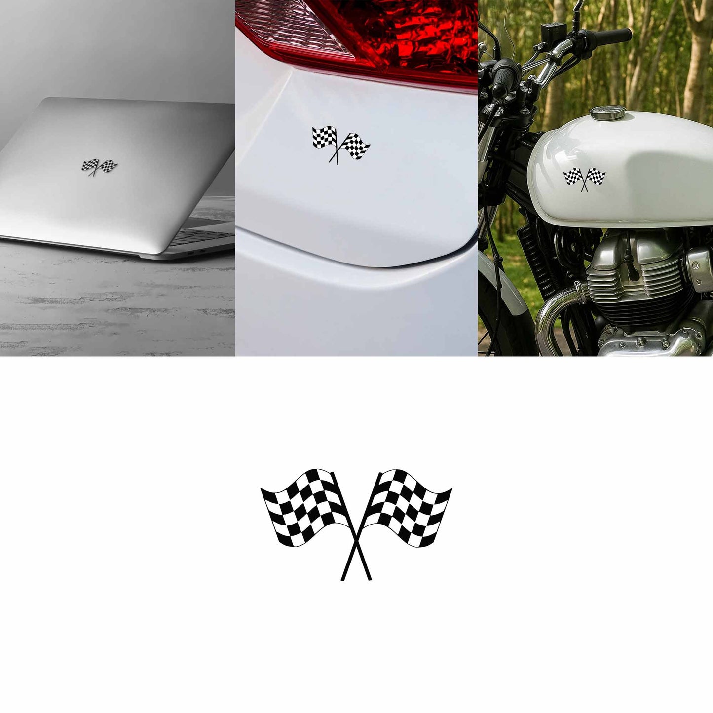Checkered Flags Sticker