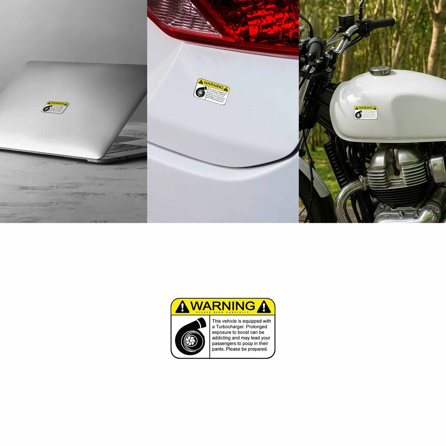 WARNING (Turbocharger) Sticker