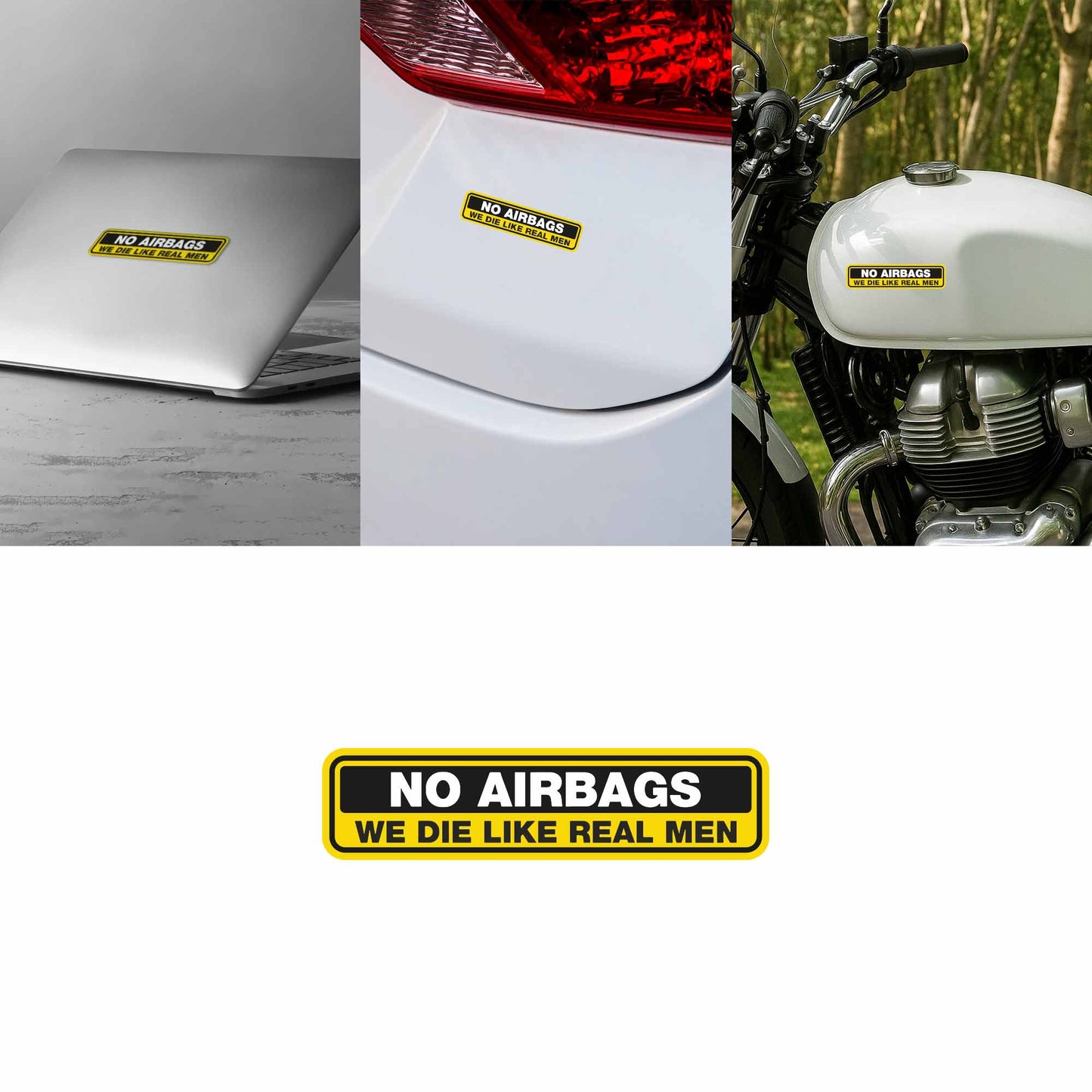 NO AIRBAGS Sticker
