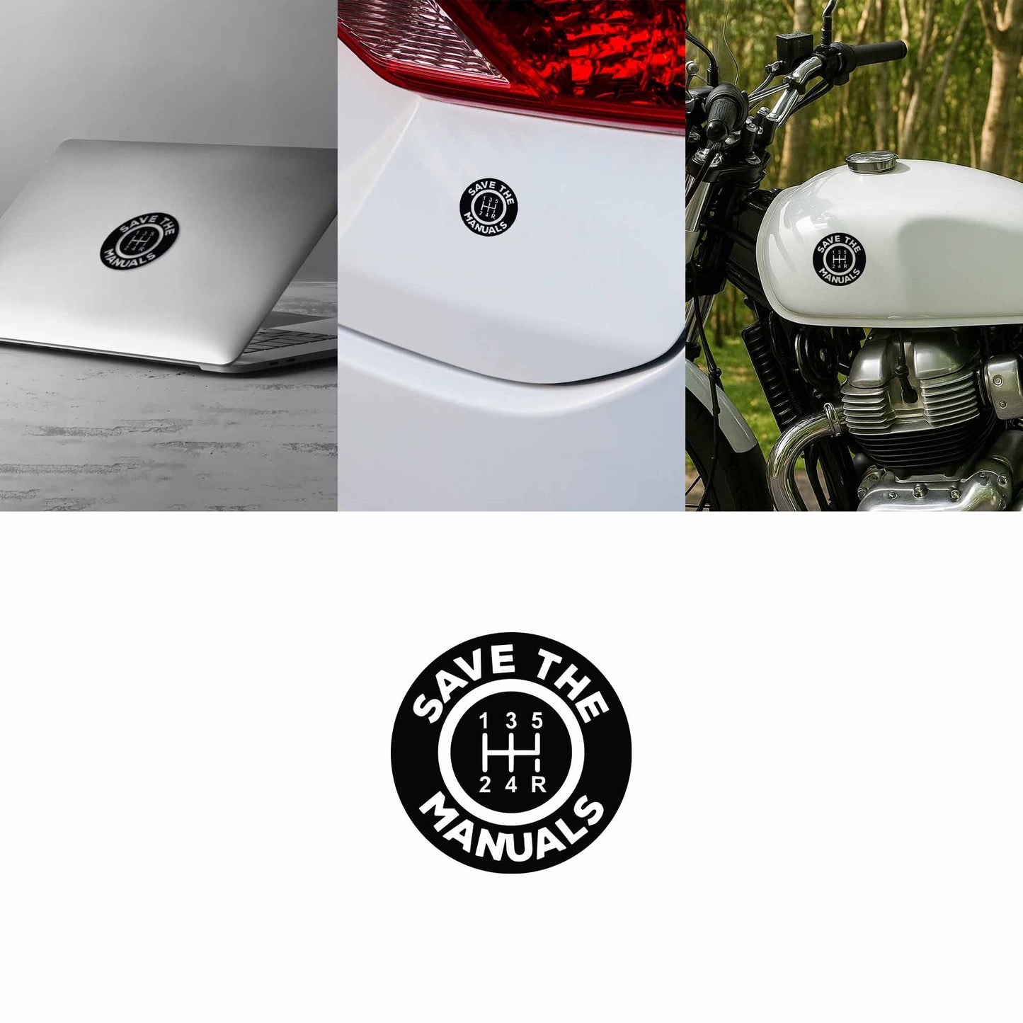 SAVE THE MANUALS Sticker