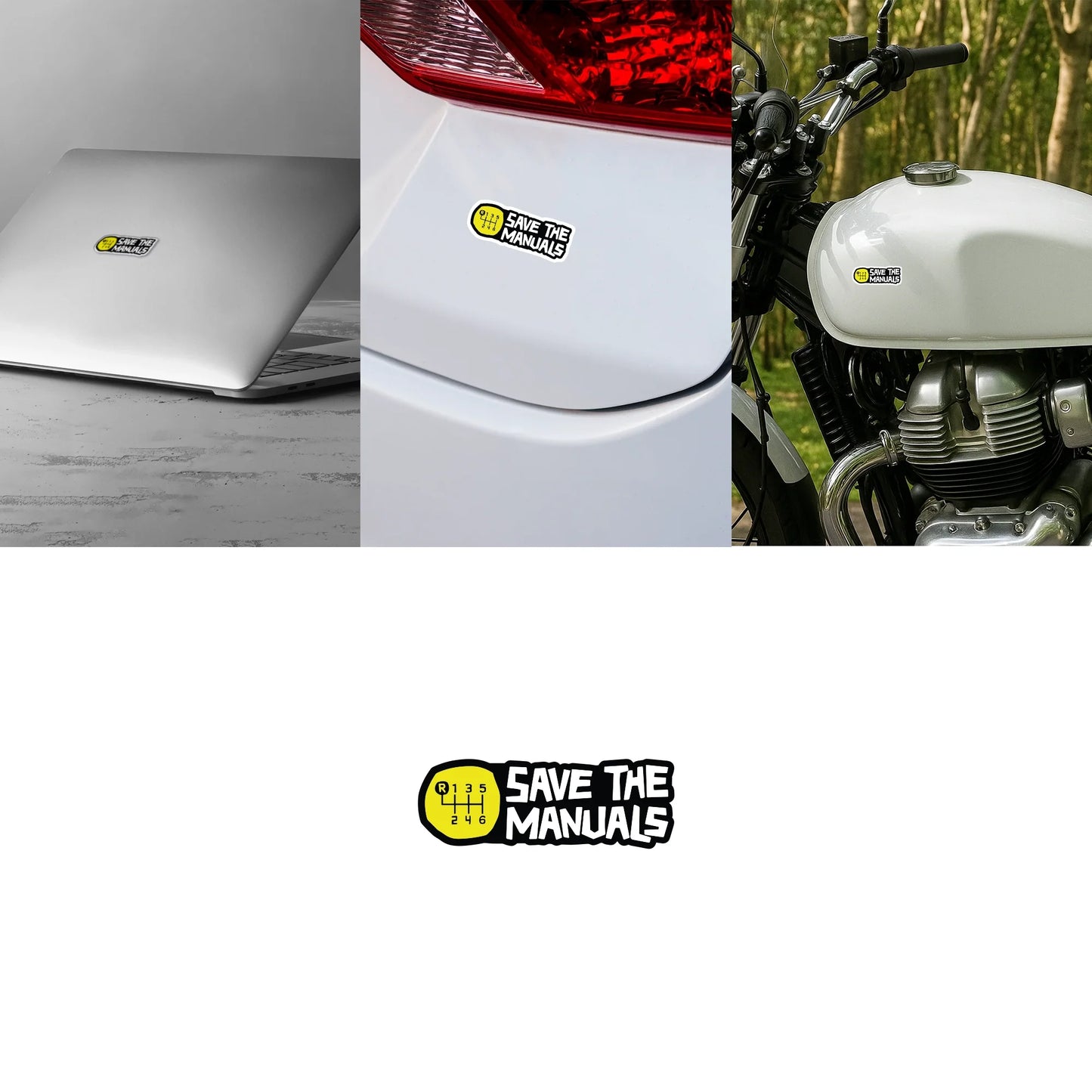 "Save The Manuals" Gear Shift Sticker