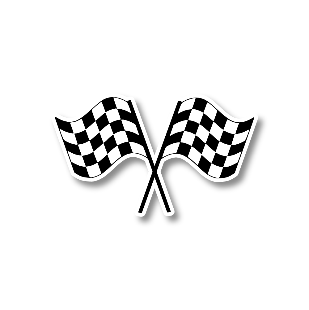 Checkered Flags Sticker