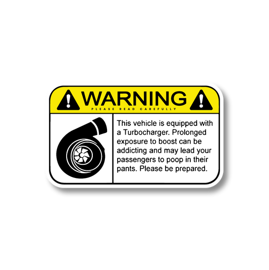WARNING (Turbocharger) Sticker