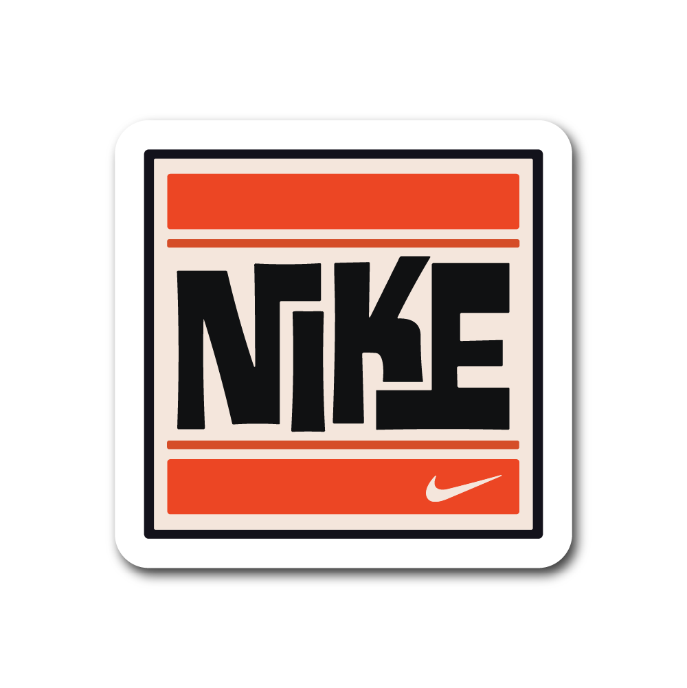 Nike (Retro Block Style) Sticker