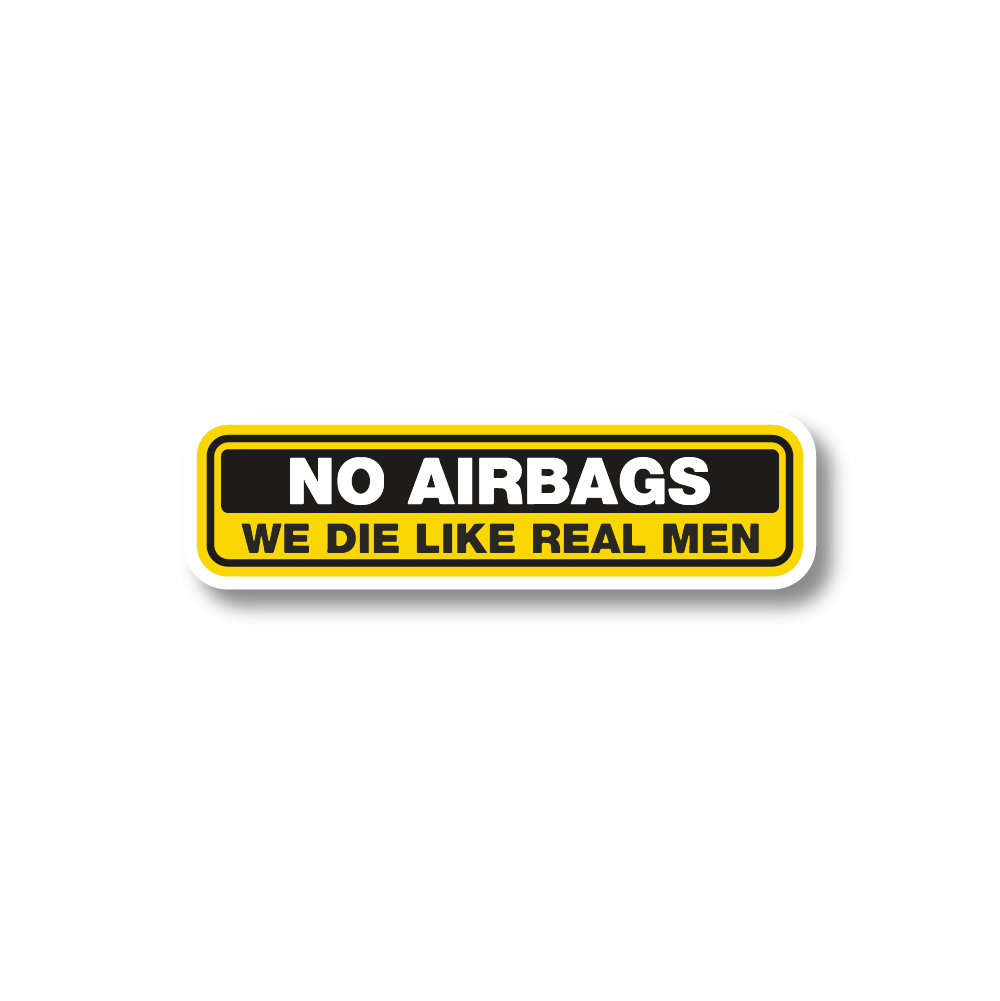 NO AIRBAGS Sticker