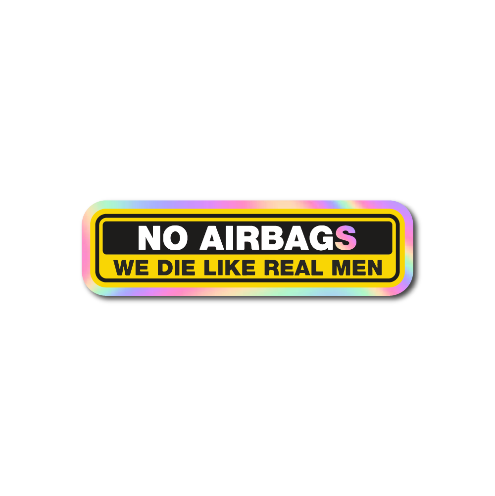 NO AIRBAGS Sticker