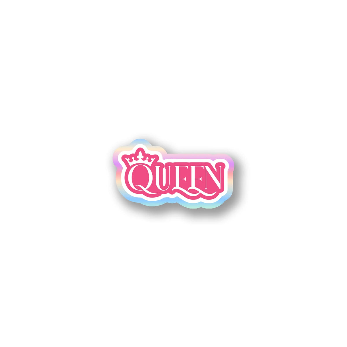 "Queen" Crown Typography Sticker