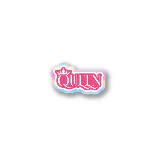 "Queen" Crown Typography Sticker