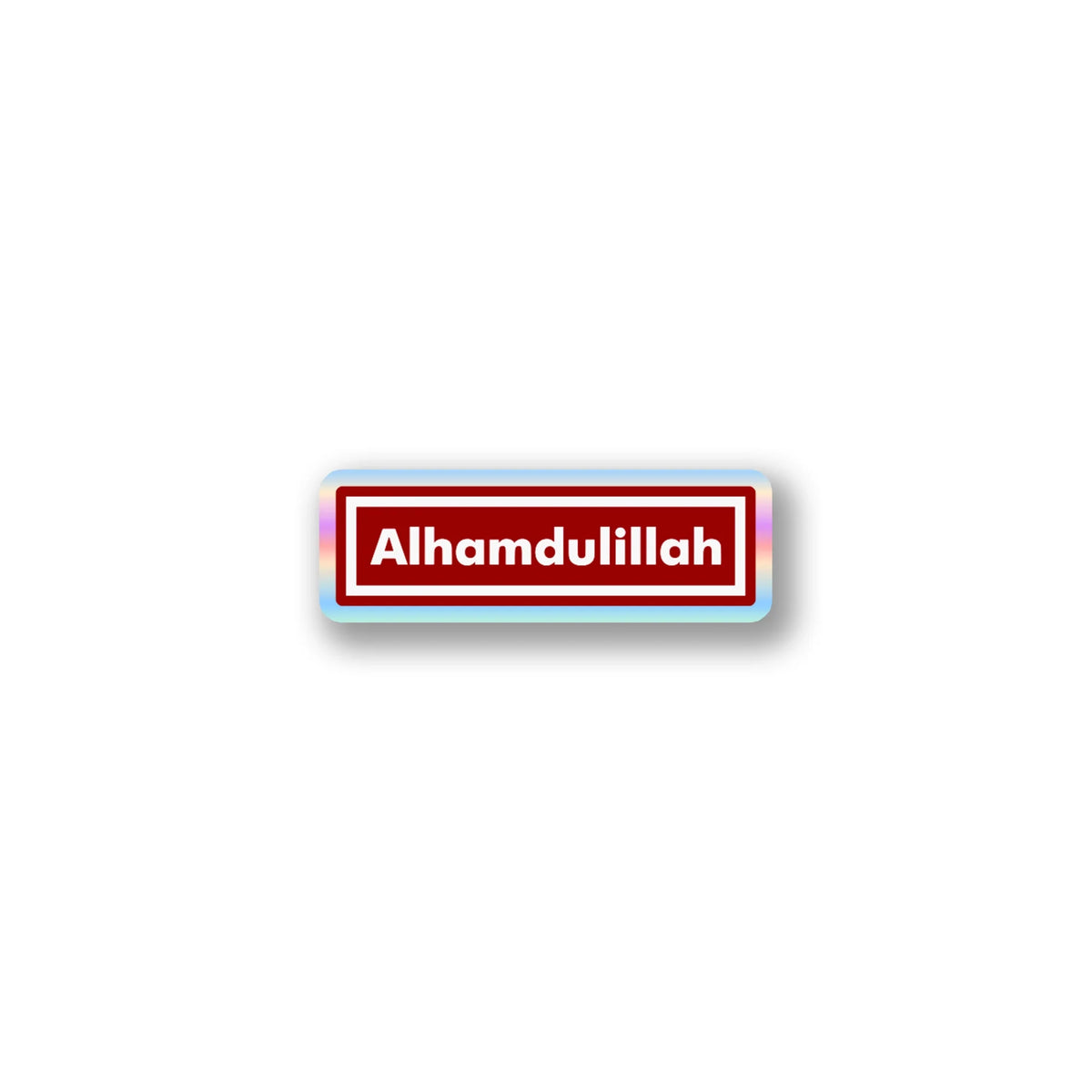 "Alhamdulillah" Red Box Logo Sticker