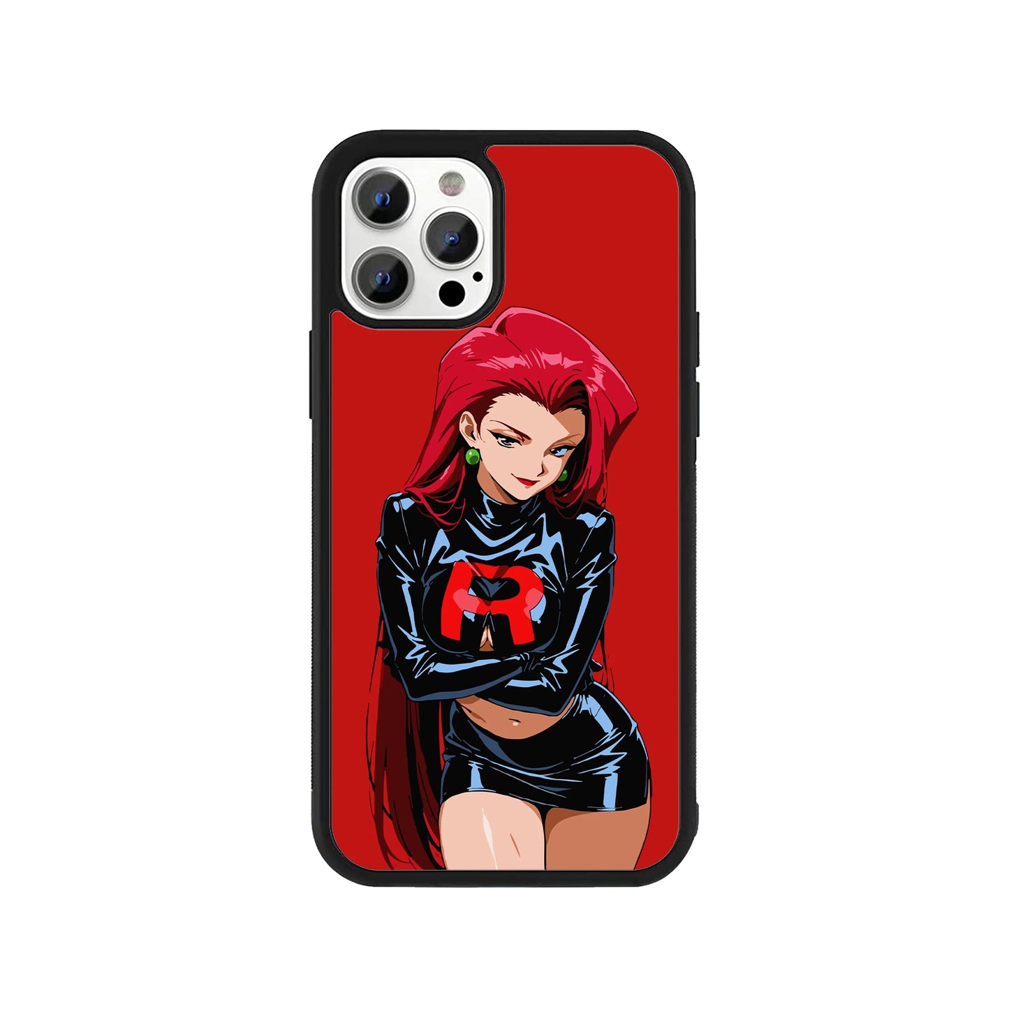 Team Rocket Jessie Pokémon phone case – red background anime design, Stick-On collection