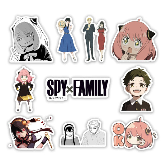 Spy x Family Sticker Pack – Anya, Loid, Yor Forger anime stickers, Stick-On Forger Family Collection