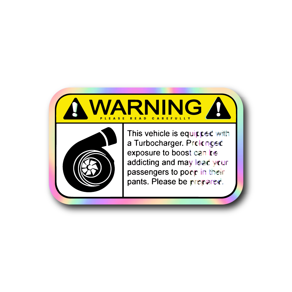 WARNING (Turbocharger) Sticker