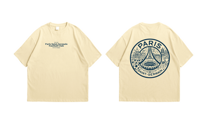 Paris Saint-Germain – Les Parisiens Tee – Oversized drop-shoulder 180 GSM cotton football T-shirt by Stick-On (Unisex M–5XL)