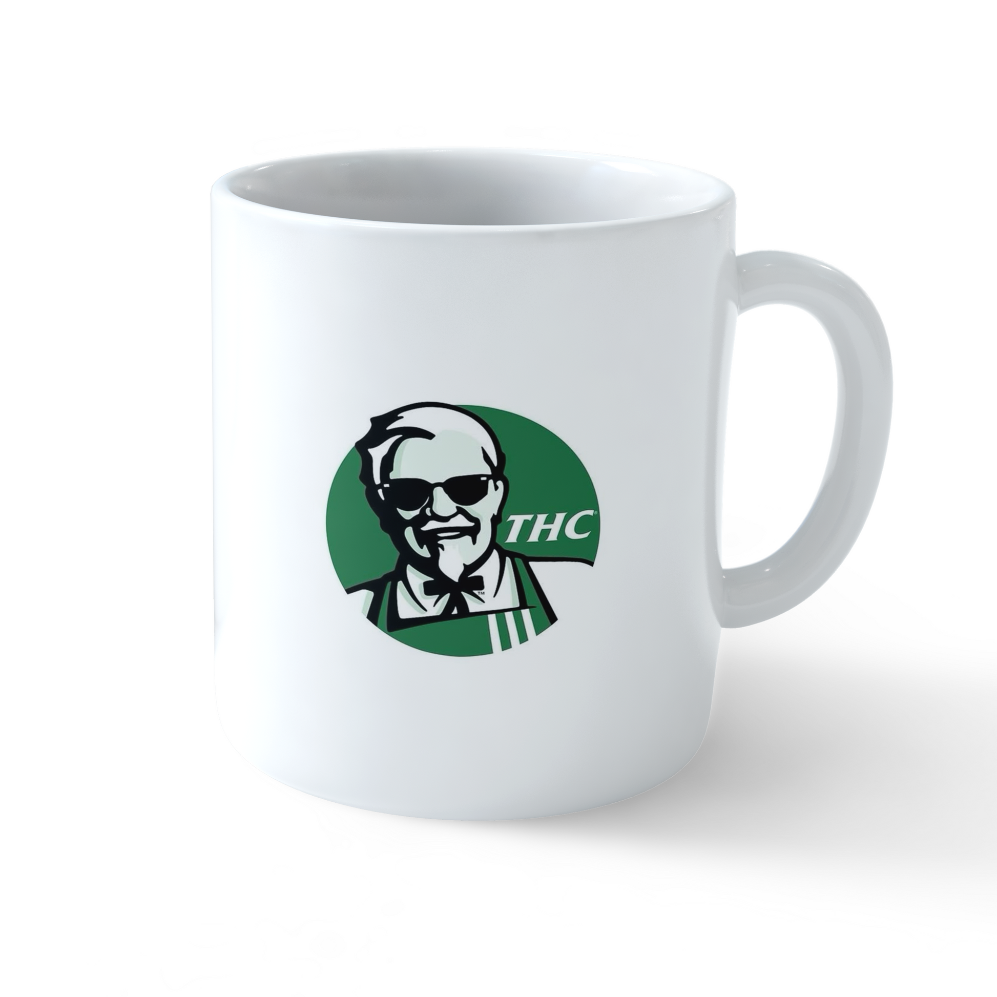 THC Colonel Parody Mug – Funny cannabis-inspired coffee cup by Stick-On