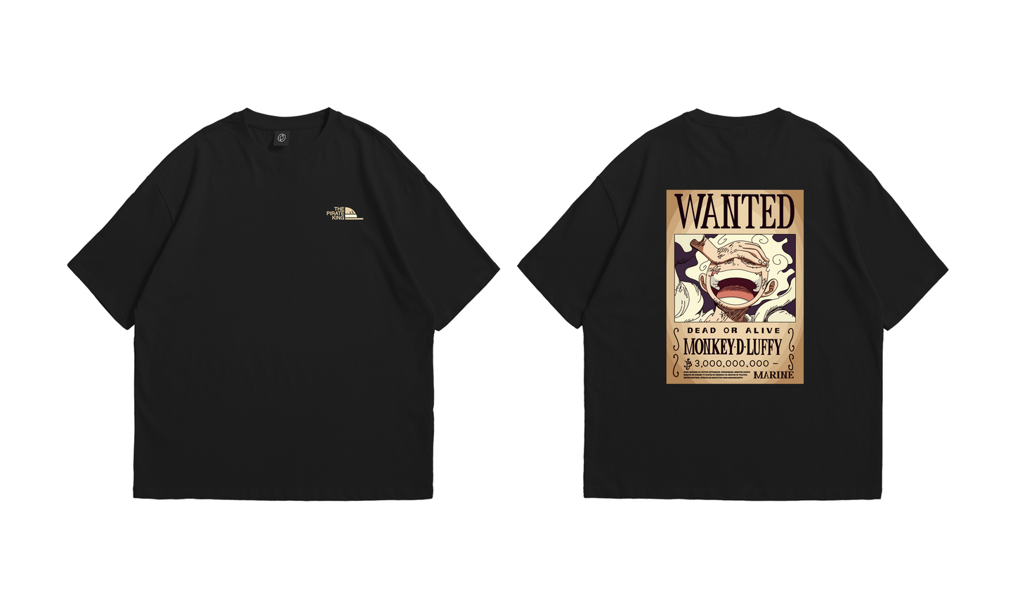 Monkey D. Luffy Wanted Poster Drop Shoulder T-Shirt – One Piece Edition