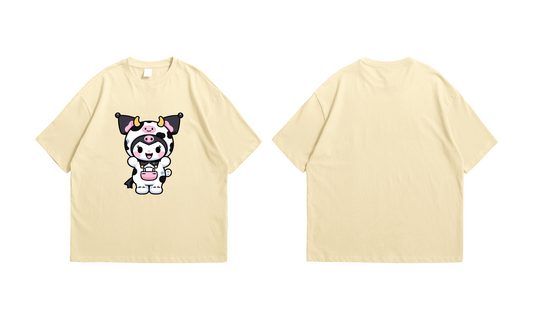 Kuromi Cow Costume Oversized T-Shirt – Pastel Edition