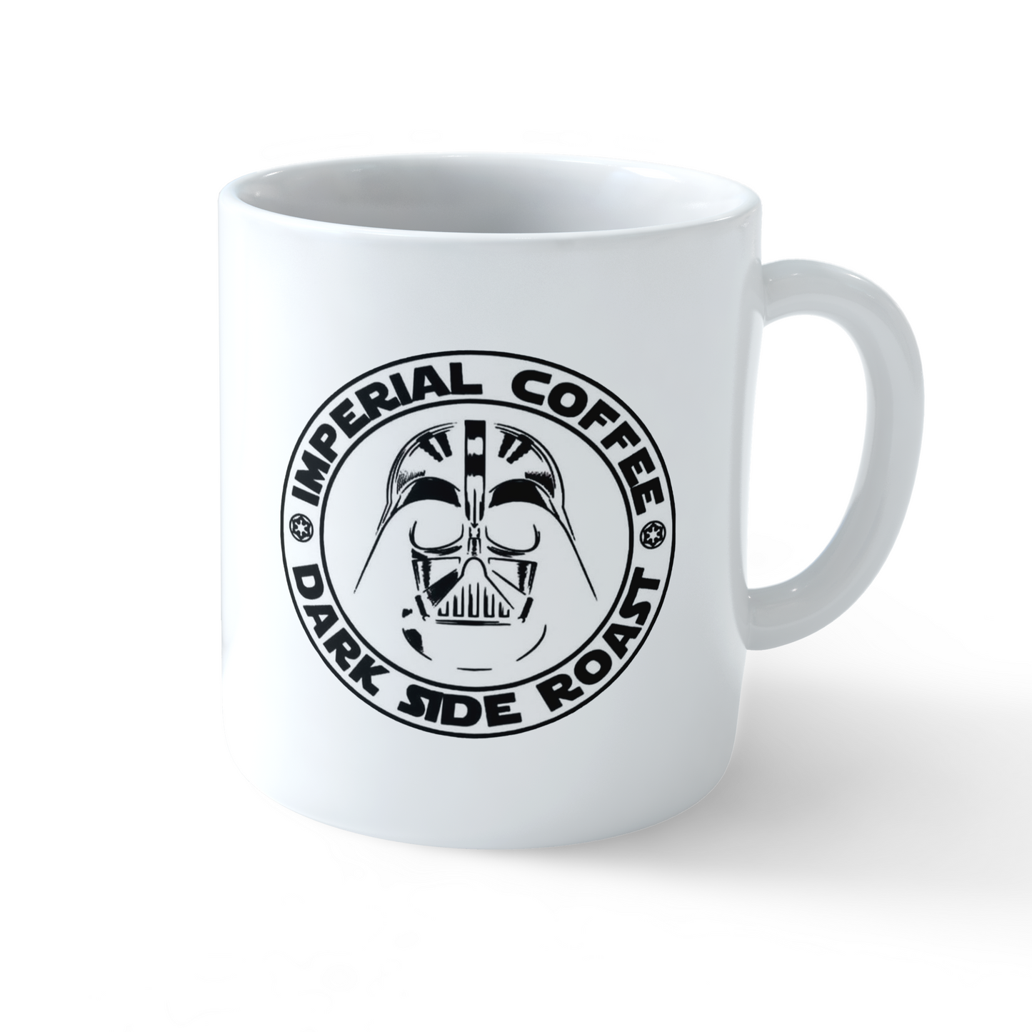 Star Wars Mug Set – Darth Vader Dark Side Roast and Star Wars designs on ceramic coffee mugs by Stick-On