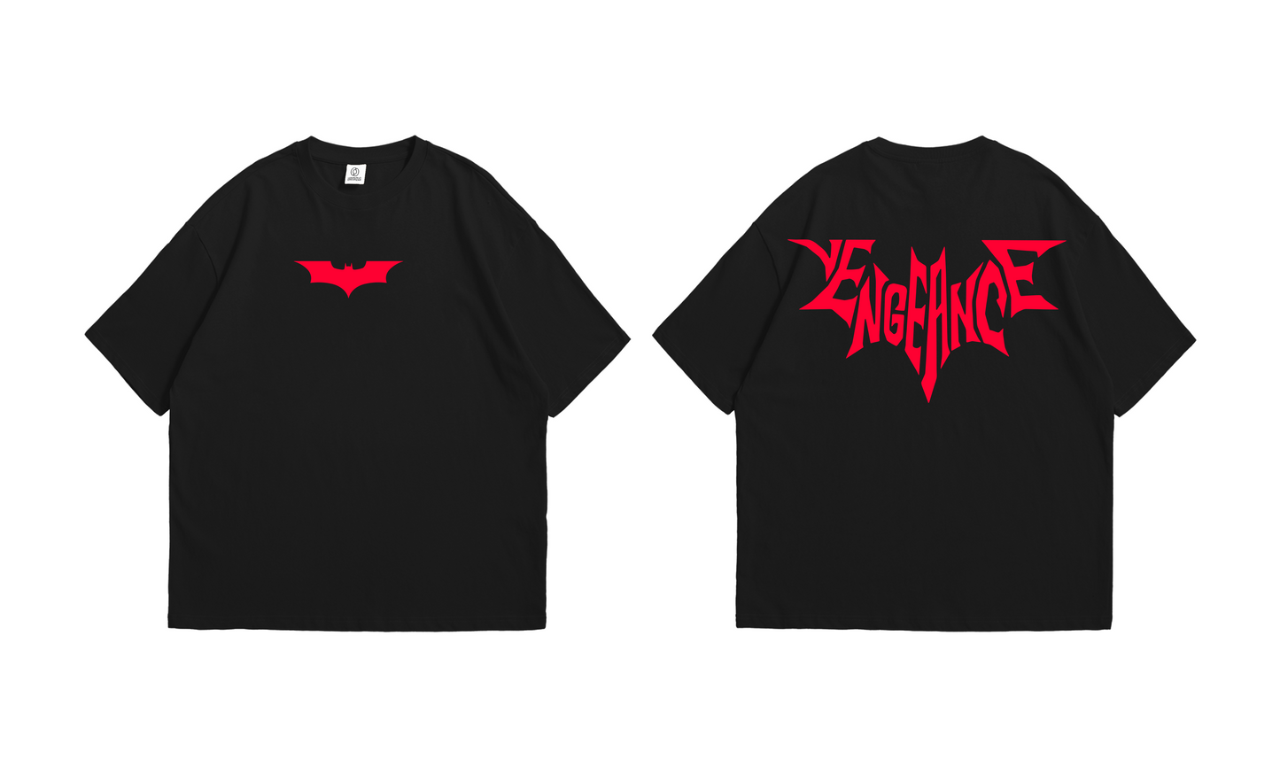 "Vengeance" Bat Logo Oversized T-Shirt