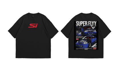 Honda Civic Si "Super Flyy" Oversized T-Shirt - Black