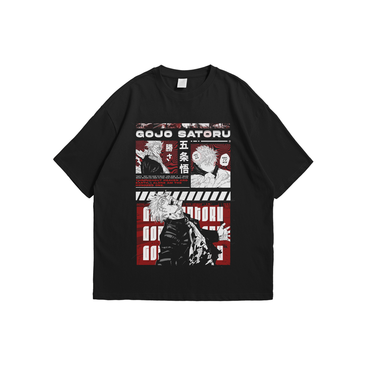 Gojo Red Shadow Oversized Tee (Jujutsu Kaisen)