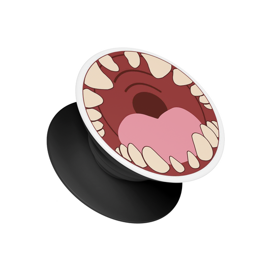 Mouth cartoon pop socket – phone grip and stand by Stick-On