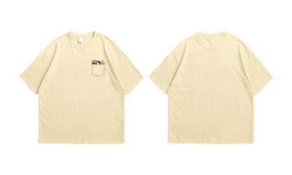 Demon Slayer Pocket Oversized T-Shirt – Beige Edition