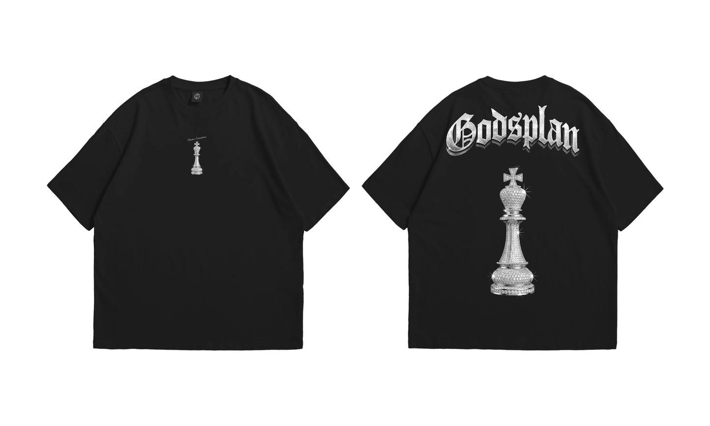 "Godsplan" Diamond Chess King Graphic T-Shirt