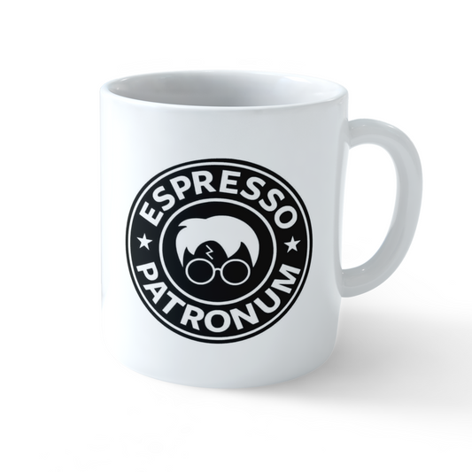 Espresso Patronum mug – Harry Potter inspired coffee mug with wizard design by Stick-On