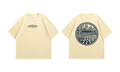 Bayern Munich Mia San Mia Oversized Drop Shoulder Tee – Cream