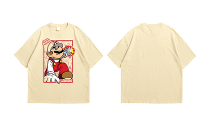 Super Mario Oversized T-Shirt – Fire Power Edition