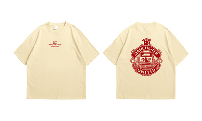 Manchester United Red Devils Oversized Drop Shoulder Tee – Cream