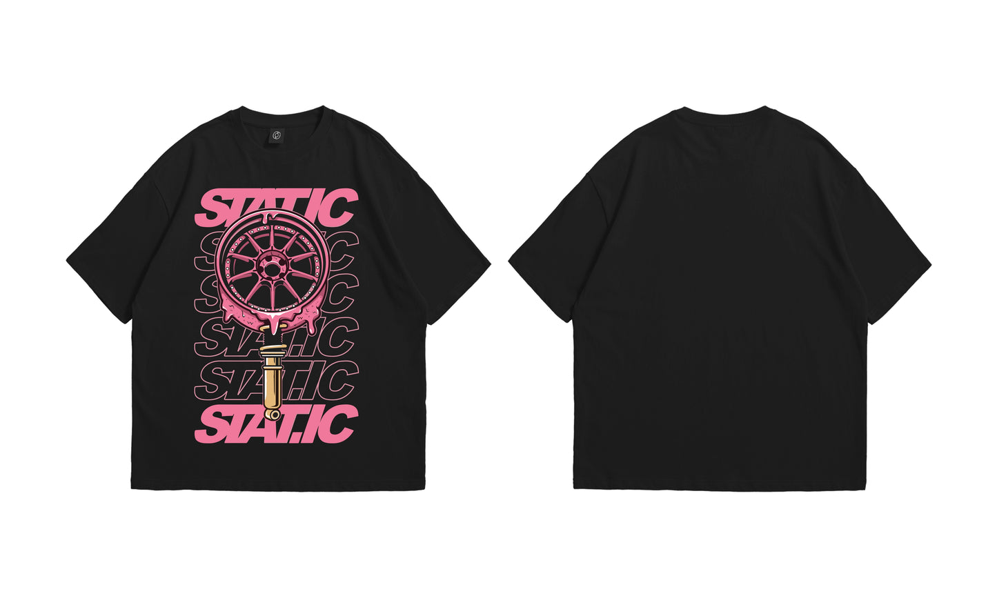 "Static Suspension" Melting Wheel Graphic T-Shirt
