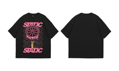 "Static Suspension" Melting Wheel Graphic T-Shirt