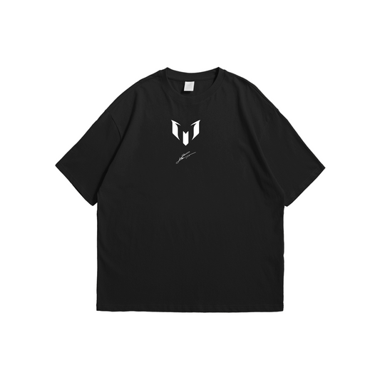 Lionel Messi Argentina Stamp Oversized Drop Shoulder Tee – Black