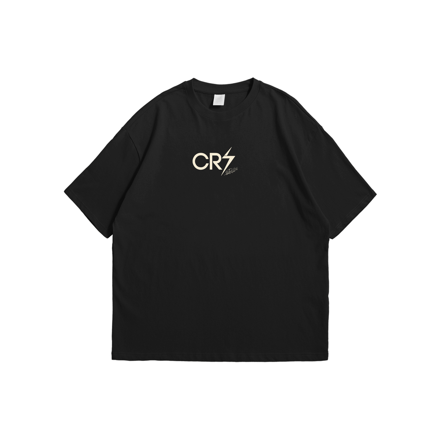 Cristiano Ronaldo CR7 Stamp Oversized Drop Shoulder Tee – Black