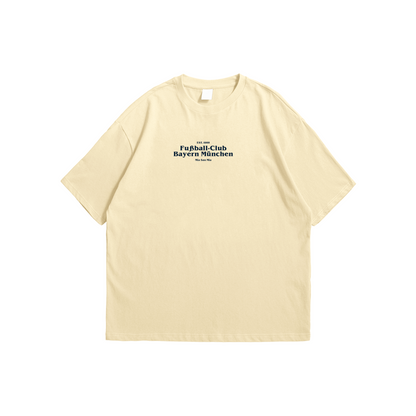 Bayern Munich Mia San Mia Oversized Drop Shoulder Tee – Cream