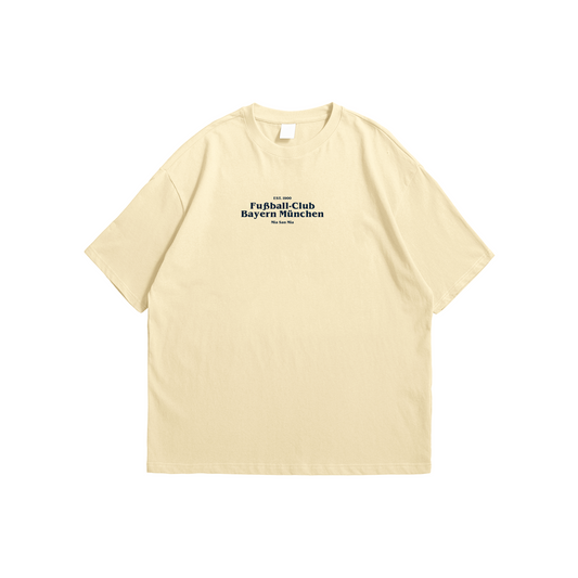 Bayern Munich Mia San Mia Oversized Drop Shoulder Tee – Cream