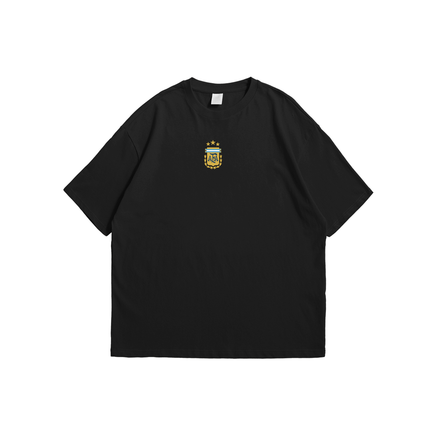 Argentina World Cup Champions Oversized Drop Shoulder Tee – Black